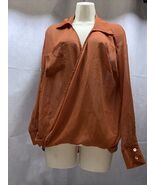 Ark &amp; Co Sheer Long Sleeve Dress Blouse Womans Size S Careerwear  KG - $454.50 MXN