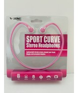 Vibe Sound Sport Curve Stereo Pink Headphones - £5.52 GBP