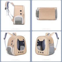 Cat Carrier Bag PU Portable Travel Outdoor Backpack for Cat Small Dogs Transpare - £37.60 GBP
