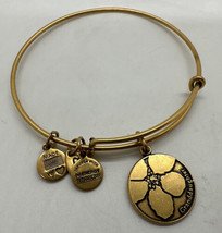 Alex and Ani Granddaughter Adjustable Wire Bangle Bracelet in Gold 2013 - £11.86 GBP