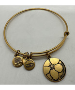Alex and Ani Granddaughter Adjustable Wire Bangle Bracelet in Gold 2013 - £11.72 GBP