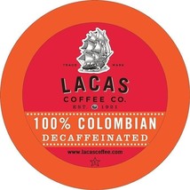 Lacas Coffee Single Cups, 24 Count (100% Colombian Decaf) - £18.73 GBP