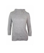 Charter Club Women  Cowl Neck Marled Sweater Size M Light Gray - £25.80 GBP