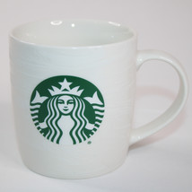 Starbucks White Frosted Swirl Coffee Mug Bone China 2020 12 oz Tea Cup V... - $9.70