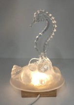 Vintage Crystal D’arques Sea Horse Figurine 6&quot; tall U1 - $29.99