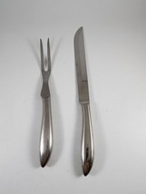 Vintage 2 pc Carving Set 13&quot; Stainless Steel Knife 10” Fork Carver Japan - £11.86 GBP
