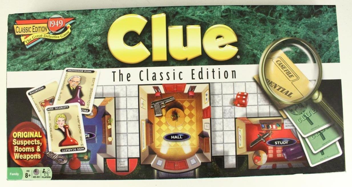 Primary image for MODERN Toy Board Game CLUE Classic Edition 1949 Great Detective Game New Sealed