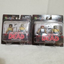 The Walking Dead Minimates 2 pack lot of 2 morgan and caeser lot of 4 series 5 - £15.34 GBP