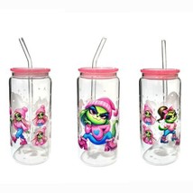 Grinch Girl Fashion Custom Glass Tumbler Iced Coffee Cup 20oz Pink - $17.81