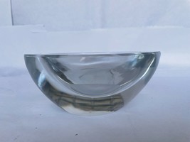 Estate Sale Swenden Orrefors Crystal Glass Free Form Bowl - $65.44