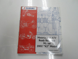 2002 Suzuki Motorcycle &amp; ATV Ready Reference Manual K2 Models FACTORY OEM 02 - £12.42 GBP