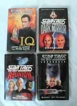 Lot of 4 Star Trek Next Generation Books (Reunion, Dark Mirror, I,Q, Crossover) - £19.41 GBP