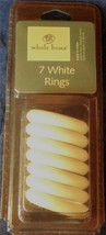 Whole Home 7 Pack White Curtain Rings - 30mm - BRAND NEW IN PACKAGE - $7.91