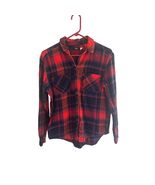 BDG Womens XS Flannel Red Blue Plaid Button Up Shirt Long Sleeve Casual Top Fall - $367.78 MXN