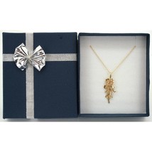 14K Gold Betty Boop Charm with 18&quot; Gold Chain &amp; Box - £97.28 GBP