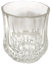 Vintage Heavy Diamond Point Clear Whiskey Glass Drinking Tumbler - 3.5" image 2