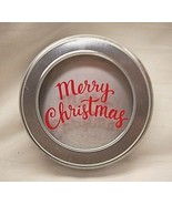 Merry Christmas Tin Box Storage Container Xmas Advertising - £10.11 GBP
