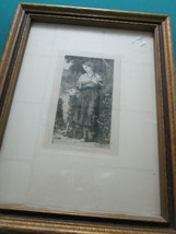 Antique William-Adolphe Bouguereau The Shepherdess 1873 Engraving Framed - £94.48 GBP