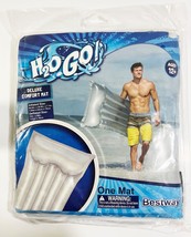H2O GO: Deluxe Comfort Mat (Gray) Inflatable Float 64.6&quot; x 24.8&quot; x 7.1&quot; NEW - £13.95 GBP