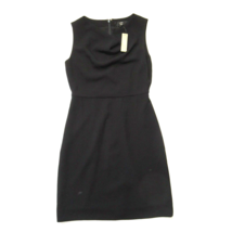 NWT J.Crew Cowl Neck Sheath in Black 365 Crepe Sleeveless Dress 2P - £47.96 GBP