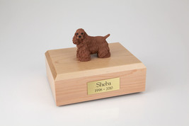 Brown Cocker Spaniel Pet Funeral Cremation Urn Avail in 3 Diff Colors &amp; 4 Sizes - £133.36 GBP+
