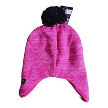 Girls Disney Descendents 3 Hat with Poof Ball, Pink, Fleece Lining, Glitter - £9.50 GBP