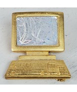 Vintage 1980s PC Computer w/ Mouse Estate Brooch Pin 1.25&quot; - €9,42 EUR