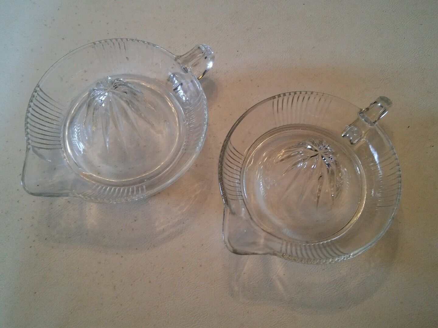 000 Pair - 2 Vintage Clear Glass Reamers Juicers - $16.99