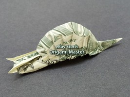 Dollar Origami SNAIL Made with REAL MONEY Handmade Cash Animal Art Gift ... - $330.34 MXN+