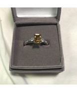 Avon 2007 Sterling Silver Genuine Citrine Ring in Gift Box size 11 - £43.40 GBP