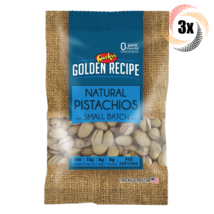 3x Bags Gurley's Golden Recipe Natural Pistachios | Small Batch | 2.25oz - £13.02 GBP