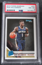 2019 Panini Donruss #201 Zion Williamson Pelicans Basketball Card PSA 8 - £18.69 GBP