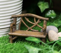 Fairy Garden Miniature Tree Twigs and Branch Love Bench Resin Sculpture 3.5&quot;H - £10.21 GBP