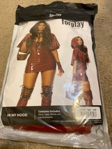 Sexy Forplay In My Hood Burgundy Vinyl Dress Red Riding Costume 551551 S/M - $83.86