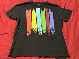 Marvel Rainbow Stripe Heroes T-Shirt 4XLT Black Superhero Graphic Mad En... - $20.00