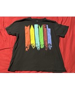 Marvel Rainbow Stripe Heroes T-Shirt 4XLT Black Superhero Graphic Mad En... - $27.35 CAD