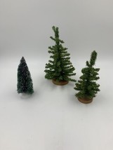 Department 56 Trees Lot of 3 Assorted Sizes 2 Hemlock and 1 Snow Covered Tree - £13.30 GBP