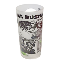 Vintage MT. Rushmore Black Hills Souvenir Frosted Federal Glass 4 3/4&quot; Tall - £7.40 GBP