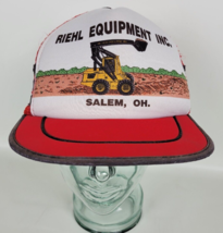 Vtg San Sun Three Stripe Snapback Trucker Hat Mesh Riehl Equipment New H... - $19.80