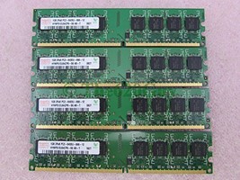 Hynix 4GB 4 X 1GB PC2-6400U DDR2 800Mhz Dimm Desktop Memory Kit HYMP512U64CP8-S6 - £20.89 GBP