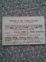 043 VTG Domain of th Golden Dragon Card 1945 USS James C Owens DD-776 - £15.68 GBP