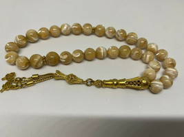 Nacre - mother of pear silver tasbih prayer rosary 36 grams 33 beads 18 ... - $72.53 CAD