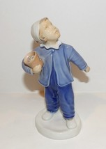 B&amp;G BING &amp; GRONDAHL DENMARK #2251 WHO IS CALLING YOUNG BOY WITH PAIL 6&quot; ... - £31.01 GBP