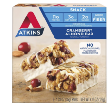 AtkinsSnack Bars Cranberry Almond1.23oz x 5 pack - £26.45 GBP