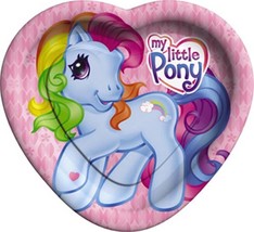 My Little Pony Rainbow Heart Shaped Lunch Plates 8 Per Package New - £5.44 GBP