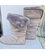 Lamo Suede Winter Boots Womens  Size 6 Brown Fur - $93.72 CAD