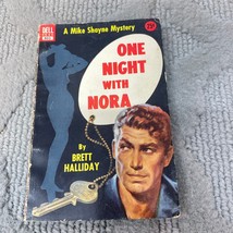 One Night With Nora Mystery Paperback Book by Brett Halliday Dell 1953 - £9.66 GBP