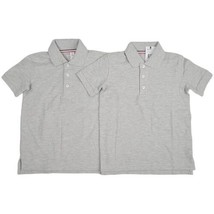 French Toast Kids Gray Polo Shirt Set of 2 Size XS 4/5 Uniform for School - £7.43 GBP