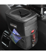 Car Trash Can with Lid and Storage Pockets - 100% Leak-Proof Organizer, ... - £14.68 GBP