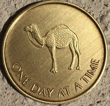 Camel One Day At A Time - Serenity Prayer Bronze AA Medallion Chip - £1.20 GBP